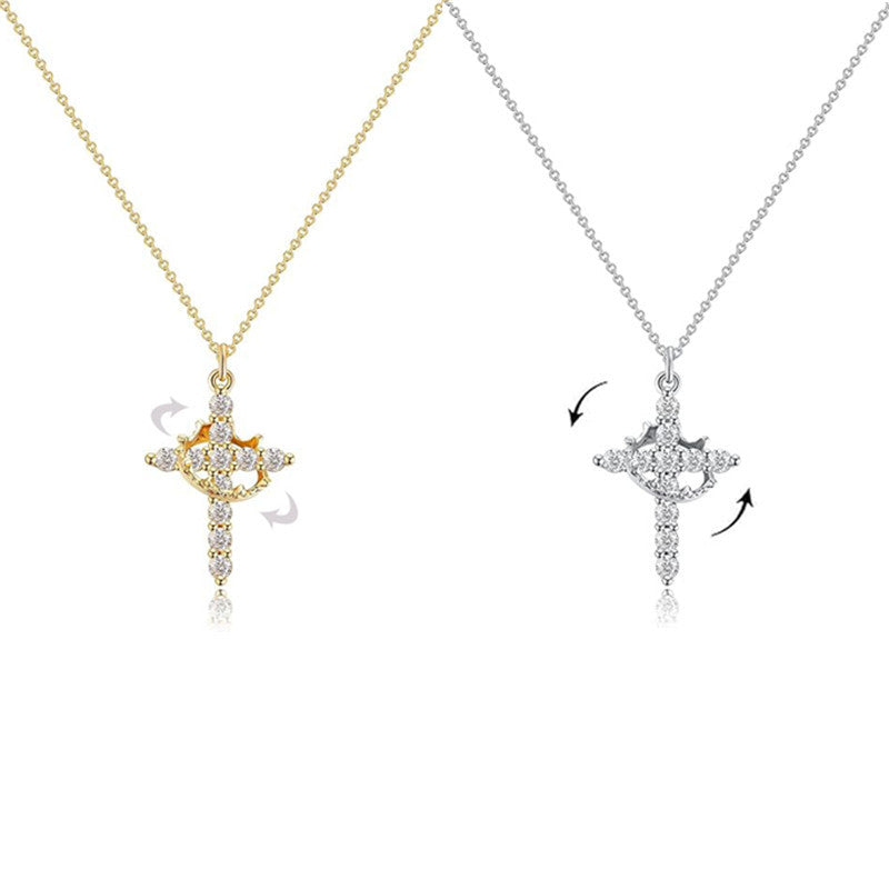 Crown & Cross Necklace