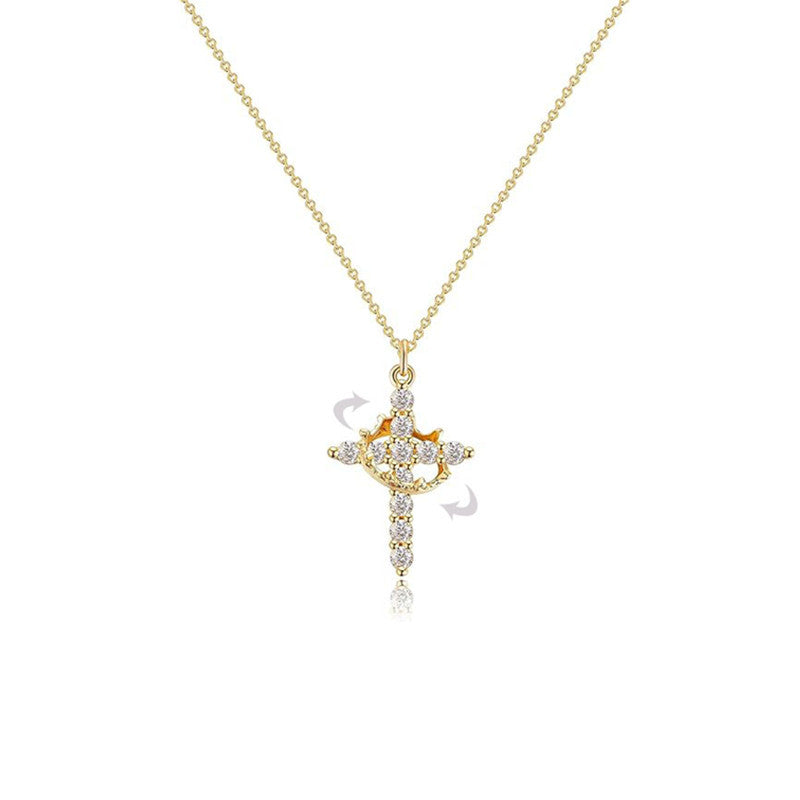 Crown & Cross Necklace