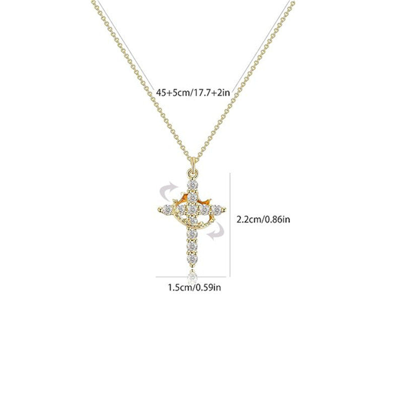 Crown & Cross Necklace